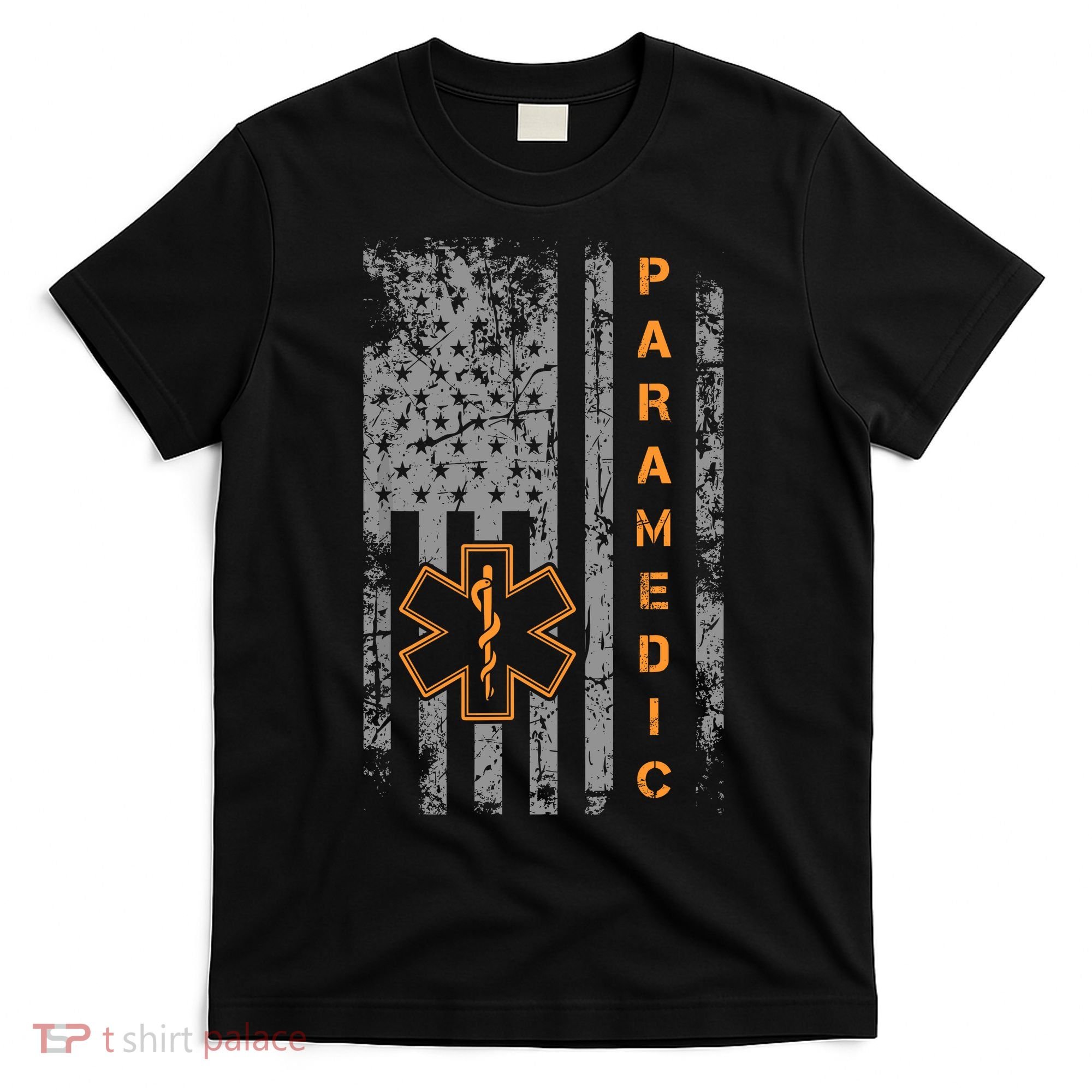 Paramedic Usa Flag Proud Ems Emt American Gifts Friend T-Shirt