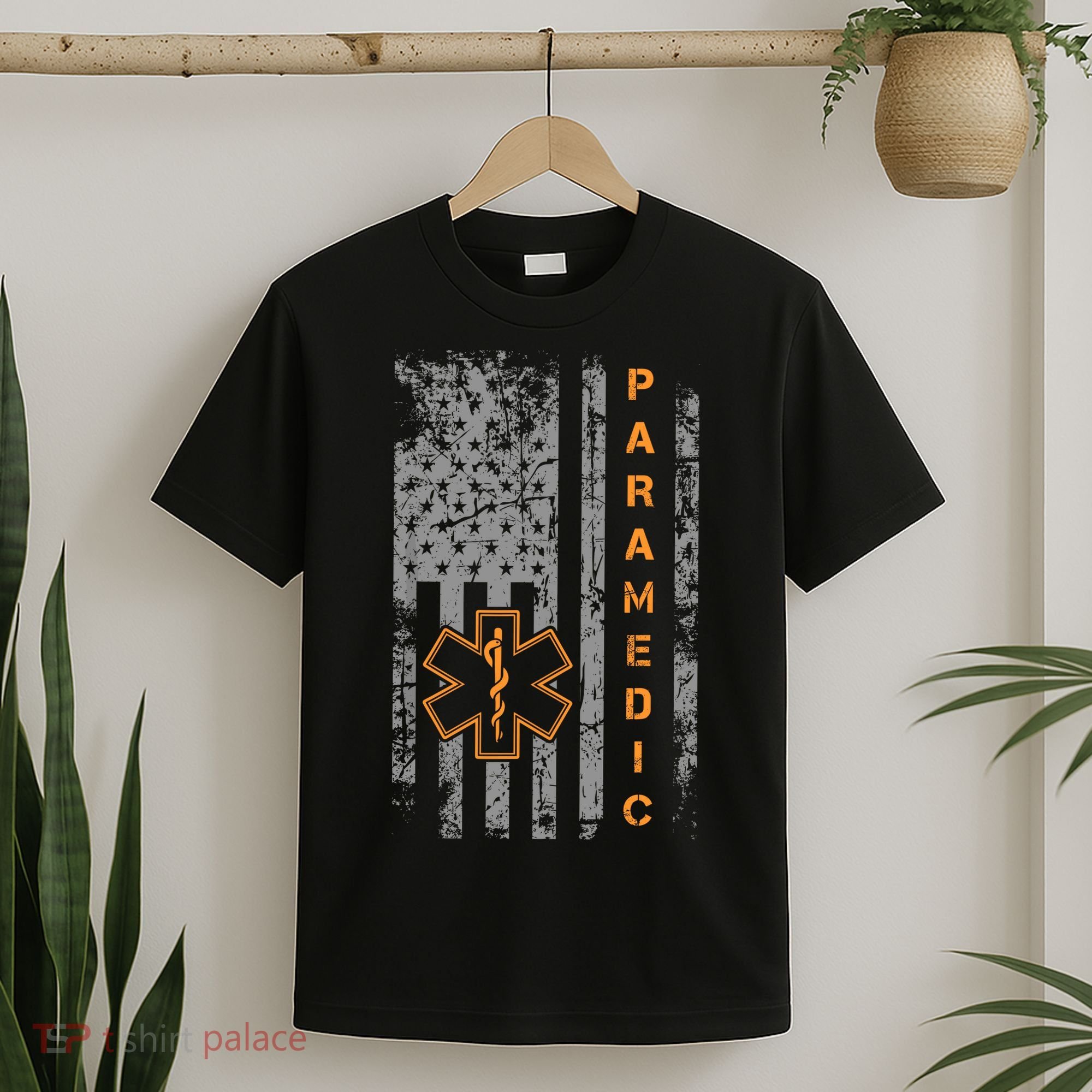 Paramedic Usa Flag Proud Ems Emt American Gifts Friend T-Shirt