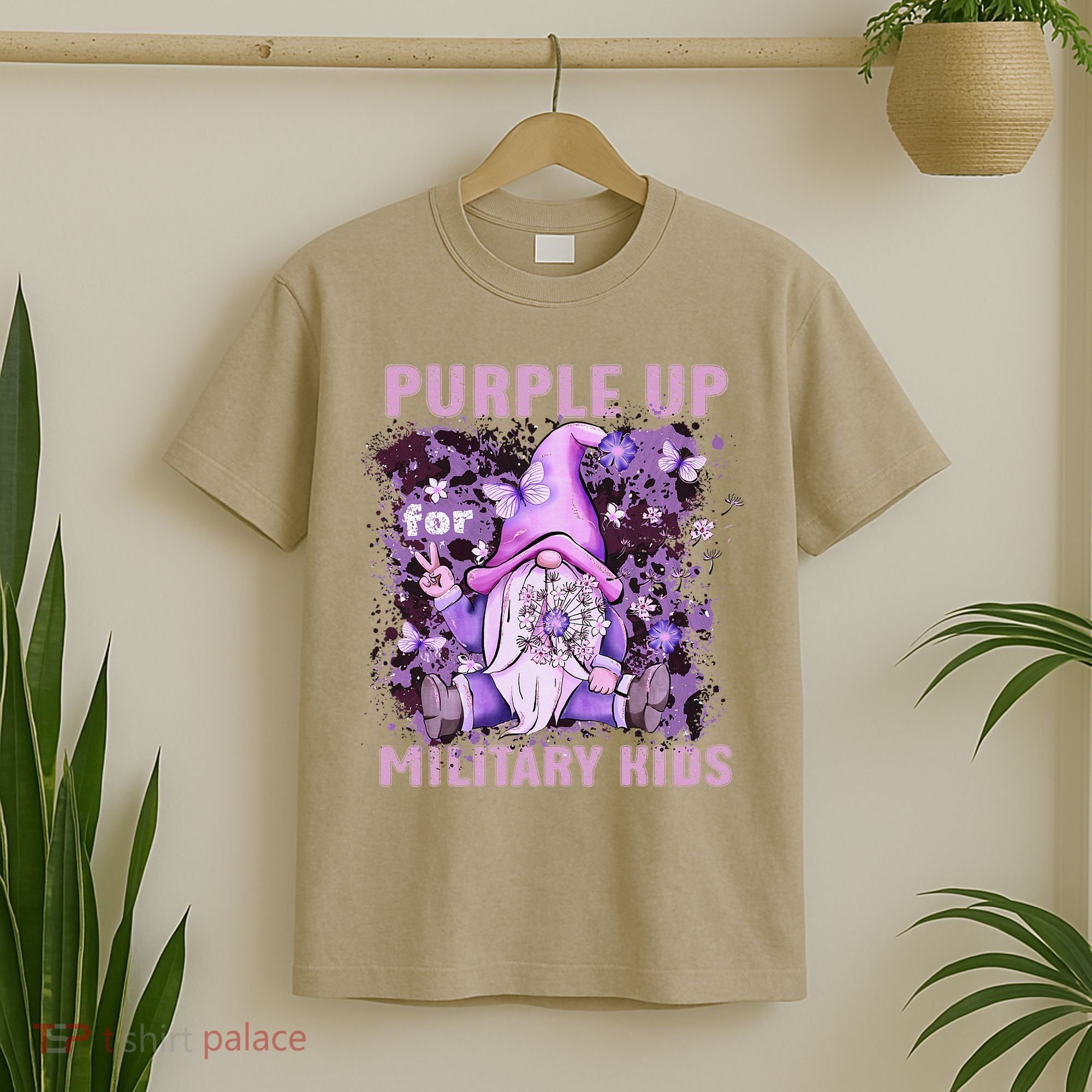 Purple Up For Military Military Child Month Purple Camo T-Shirt