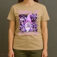 Purple Up For Military Military Child Month Purple Camo T-Shirt thumb 4