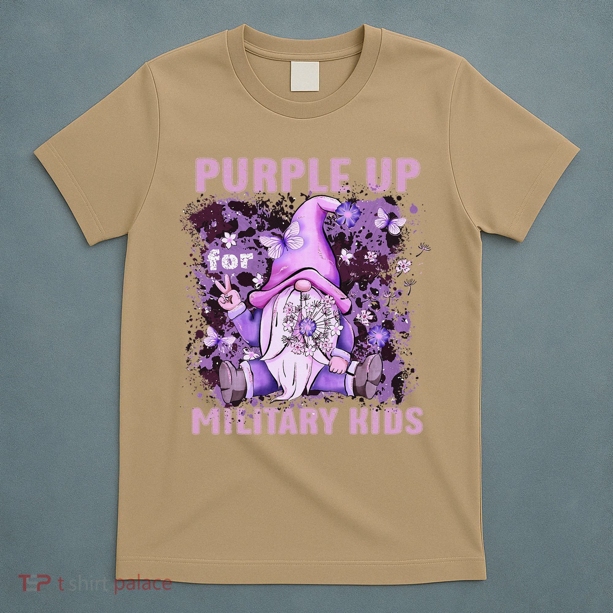 Purple Up For Military Military Child Month Purple Camo T-Shirt