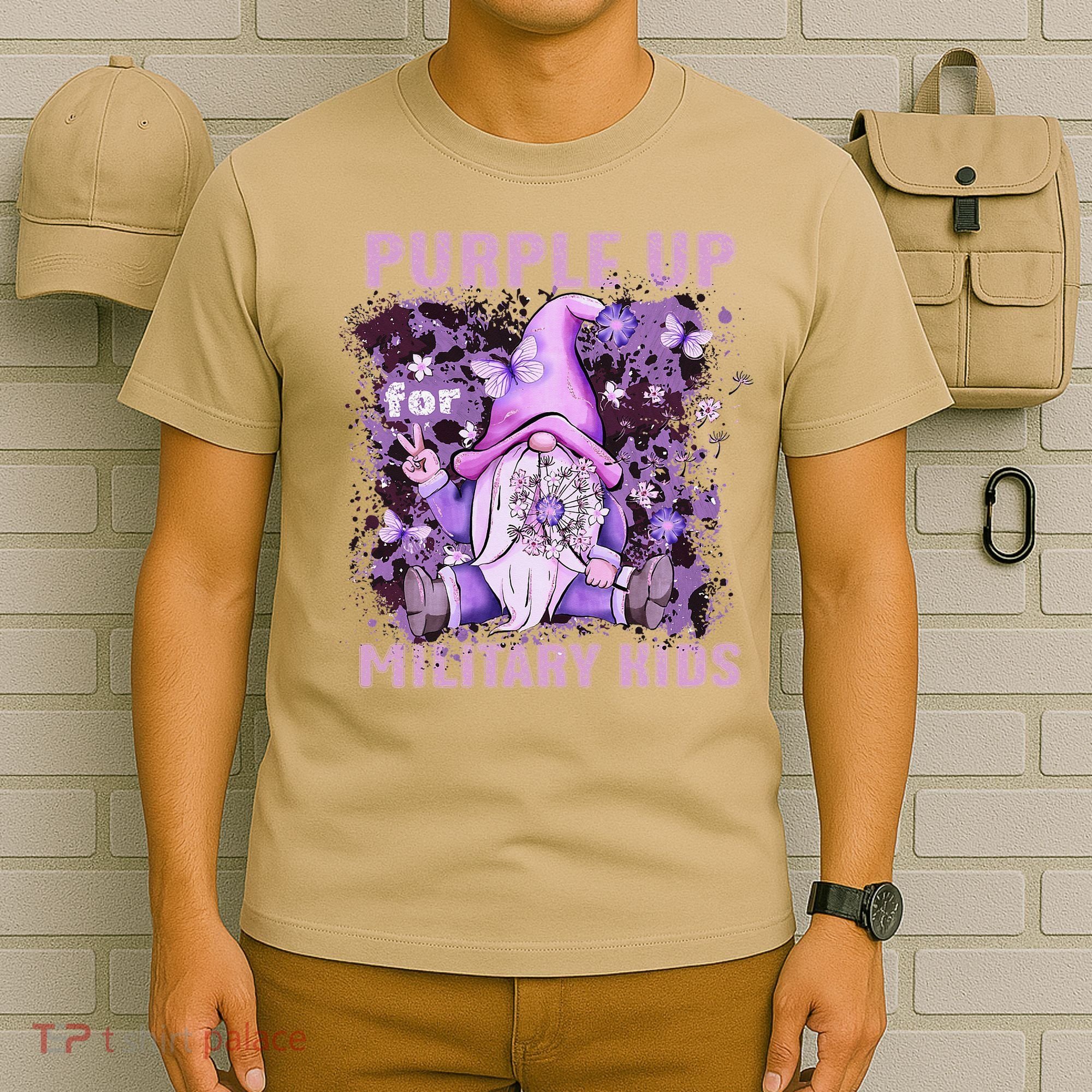 Purple Up For Military Military Child Month Purple Camo T-Shirt