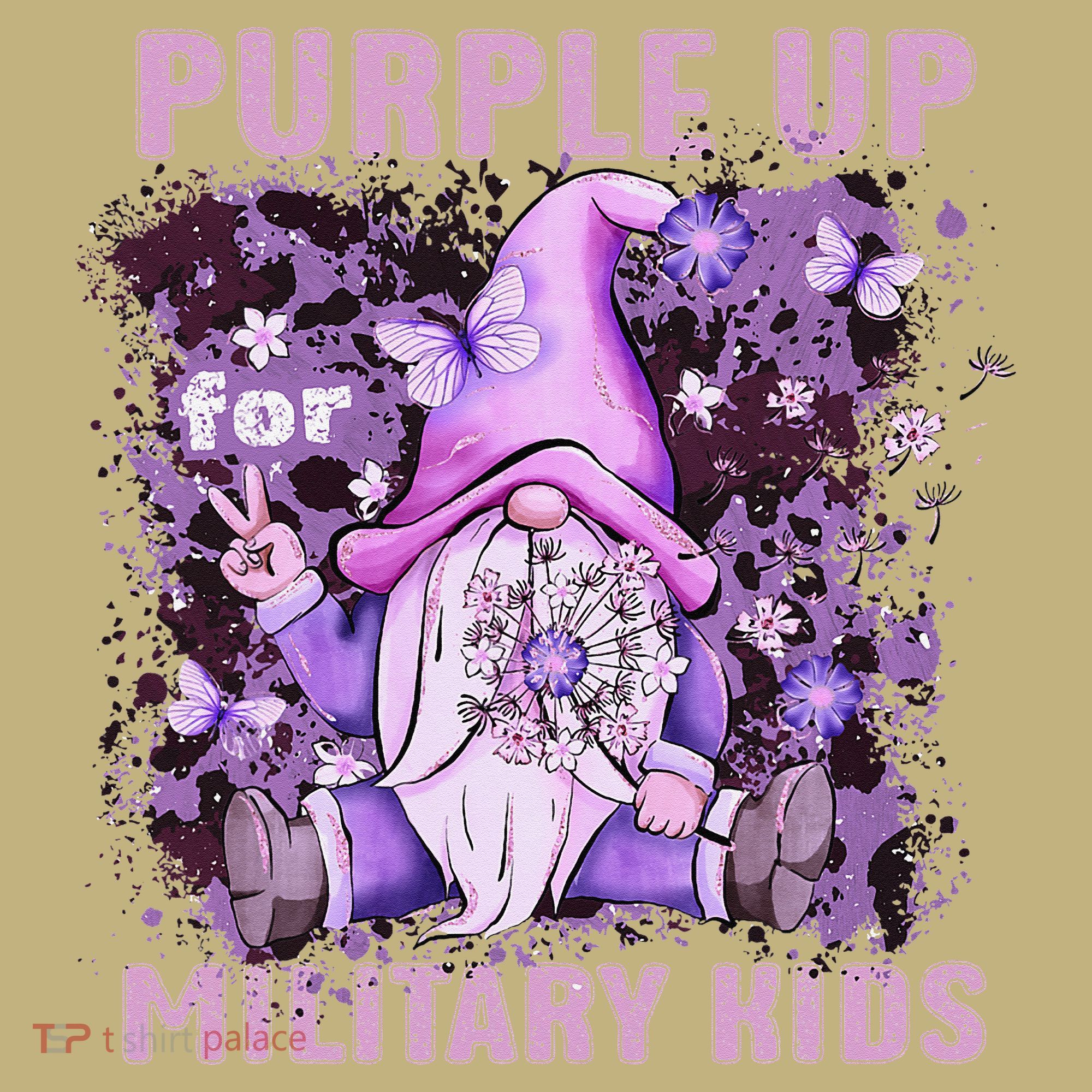 Purple Up For Military Military Child Month Purple Camo T-Shirt
