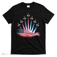 Patriotic Usa Flag Fighter Jets 4th Of July Women T-Shirt thumb 0