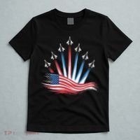 Patriotic Usa Flag Fighter Jets 4th Of July Women T-Shirt thumb 5