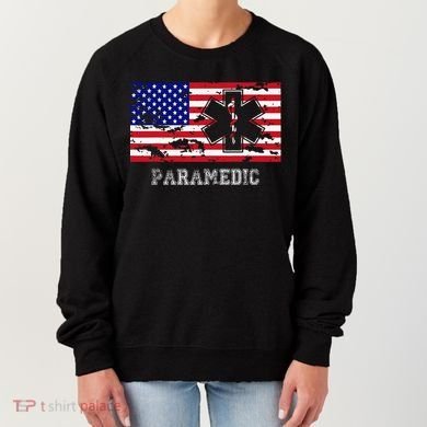 Paramedic Usa Flag Women's Sweatshirt
