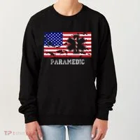 Paramedic Usa Flag Women's Sweatshirt thumb 0