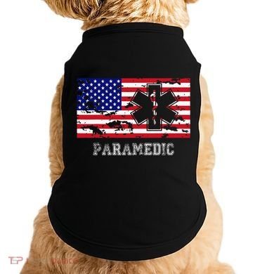 Paramedic Usa Flag Doggie Tank