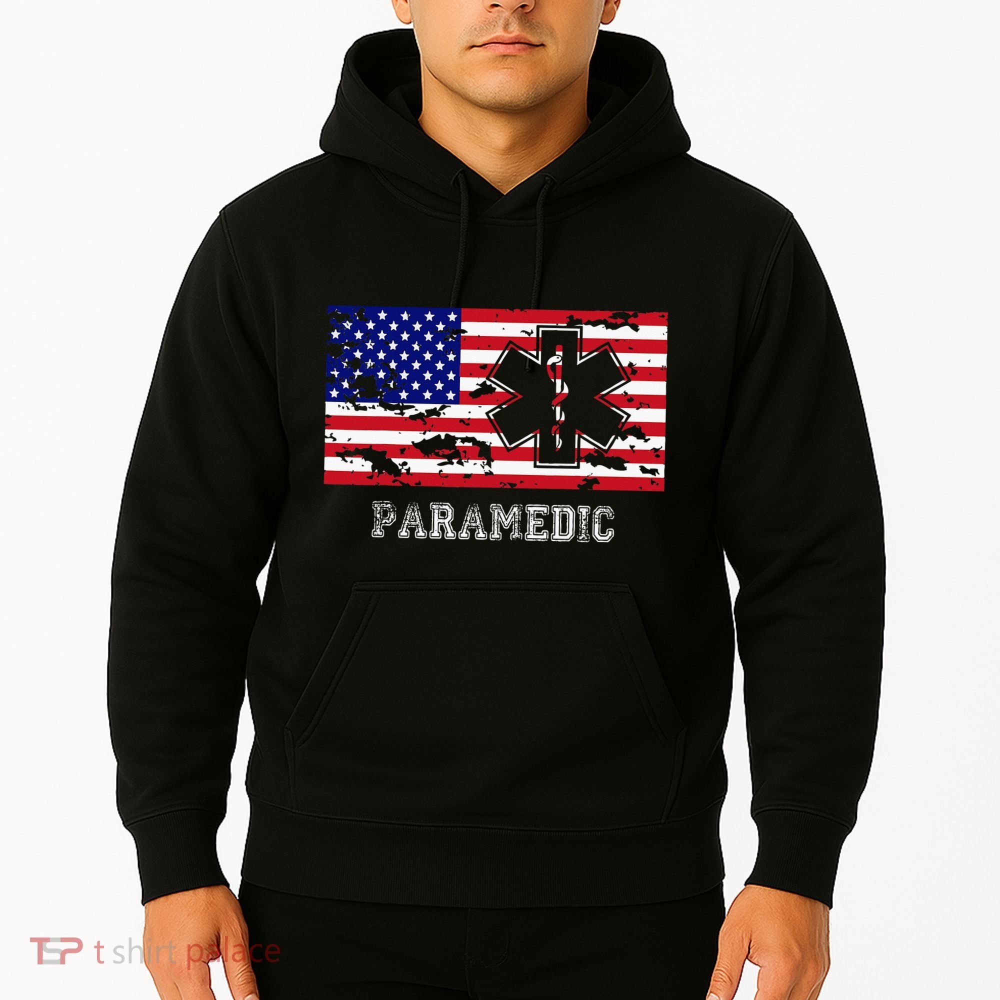 Paramedic Usa Flag Hoodie