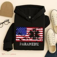 Paramedic Usa Flag Hoodie thumb 4