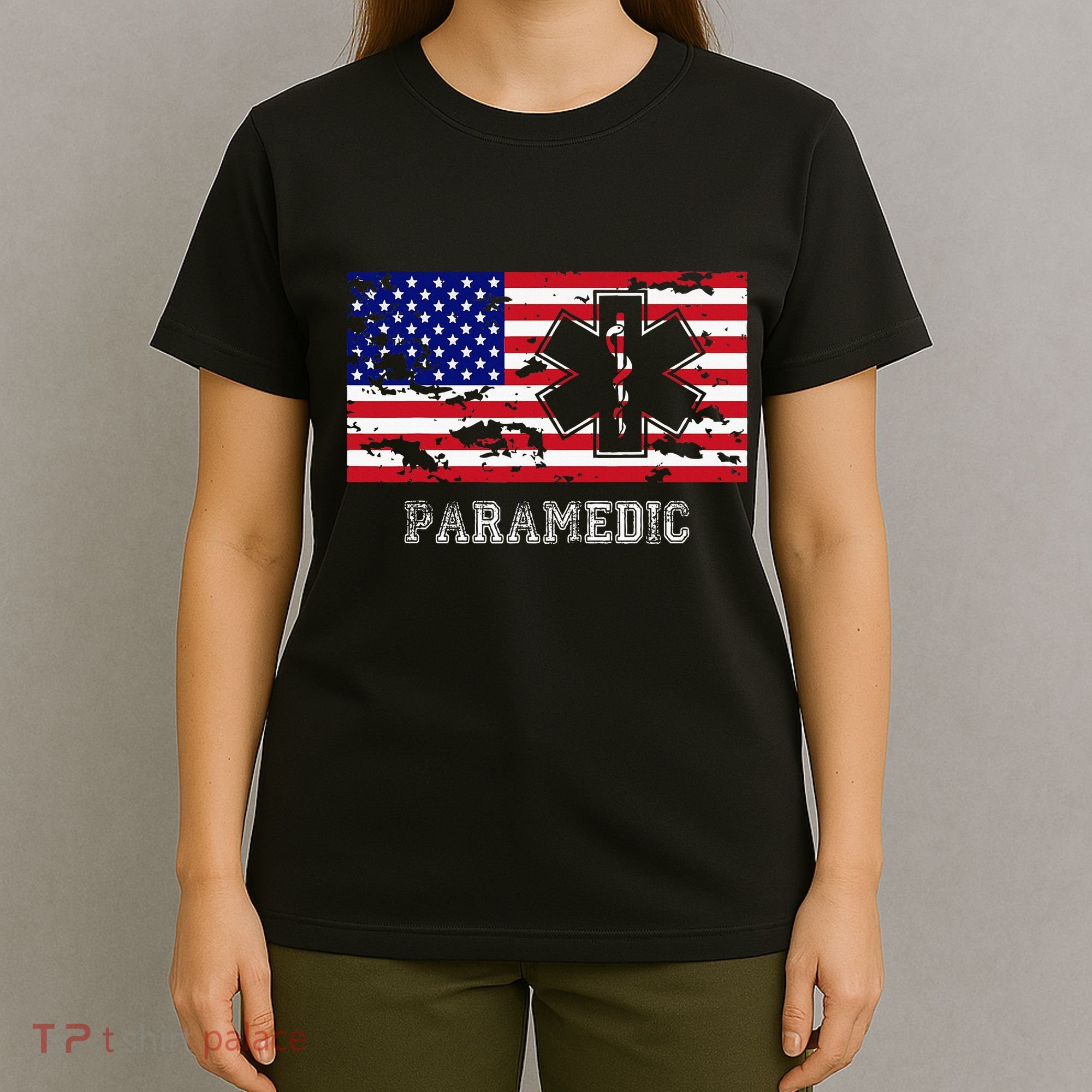 Paramedic Usa Flag T-Shirt