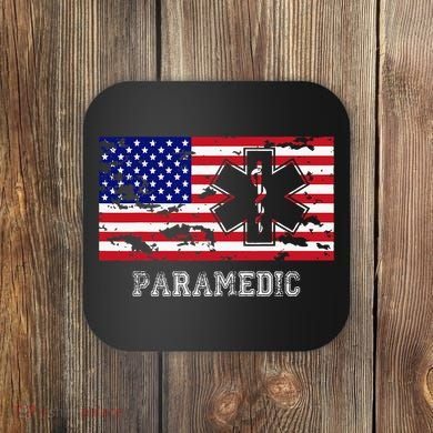 Paramedic Usa Flag Coaster