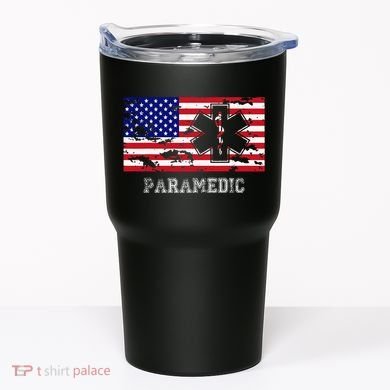 Paramedic Usa Flag Tumbler