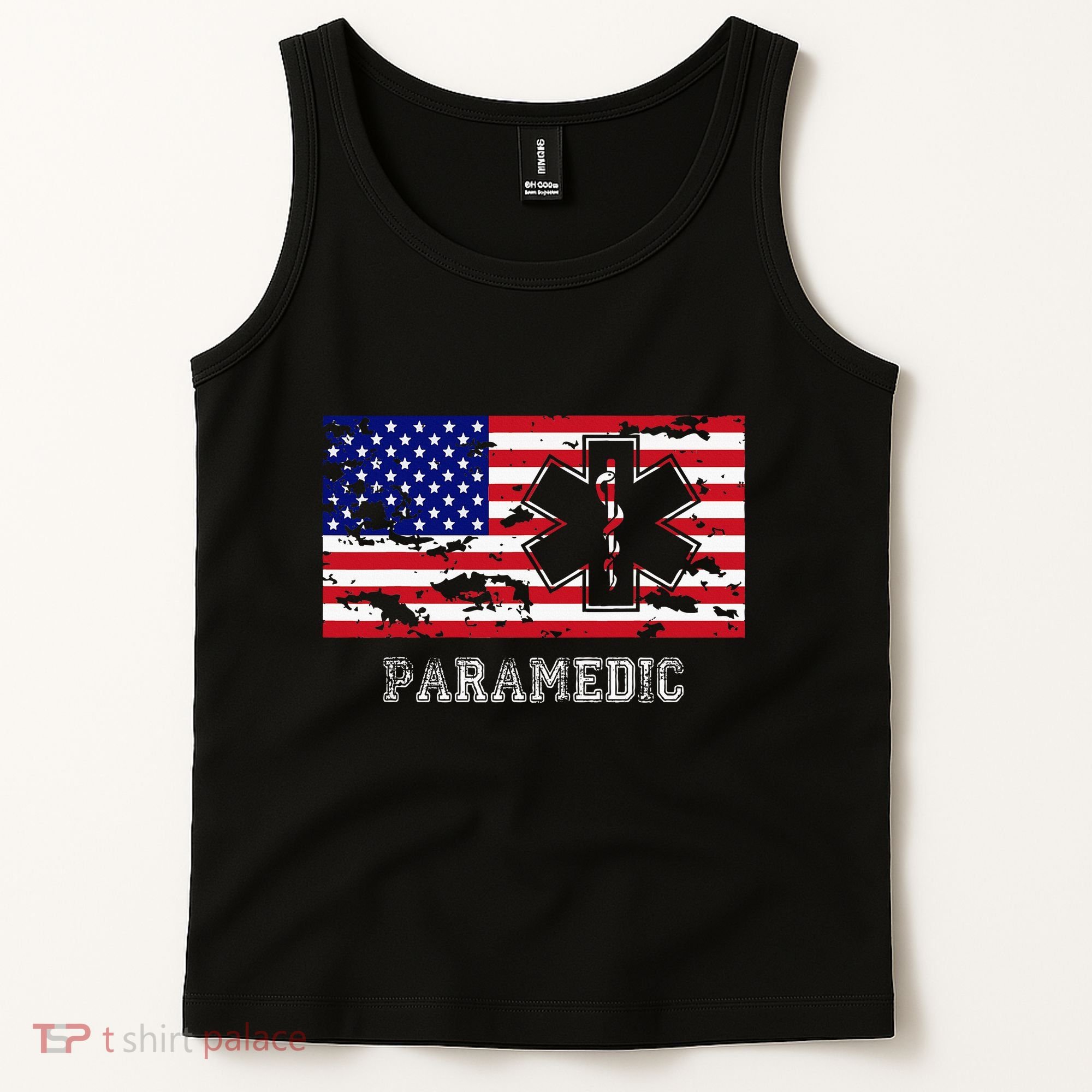 Paramedic Usa Flag Tank Top