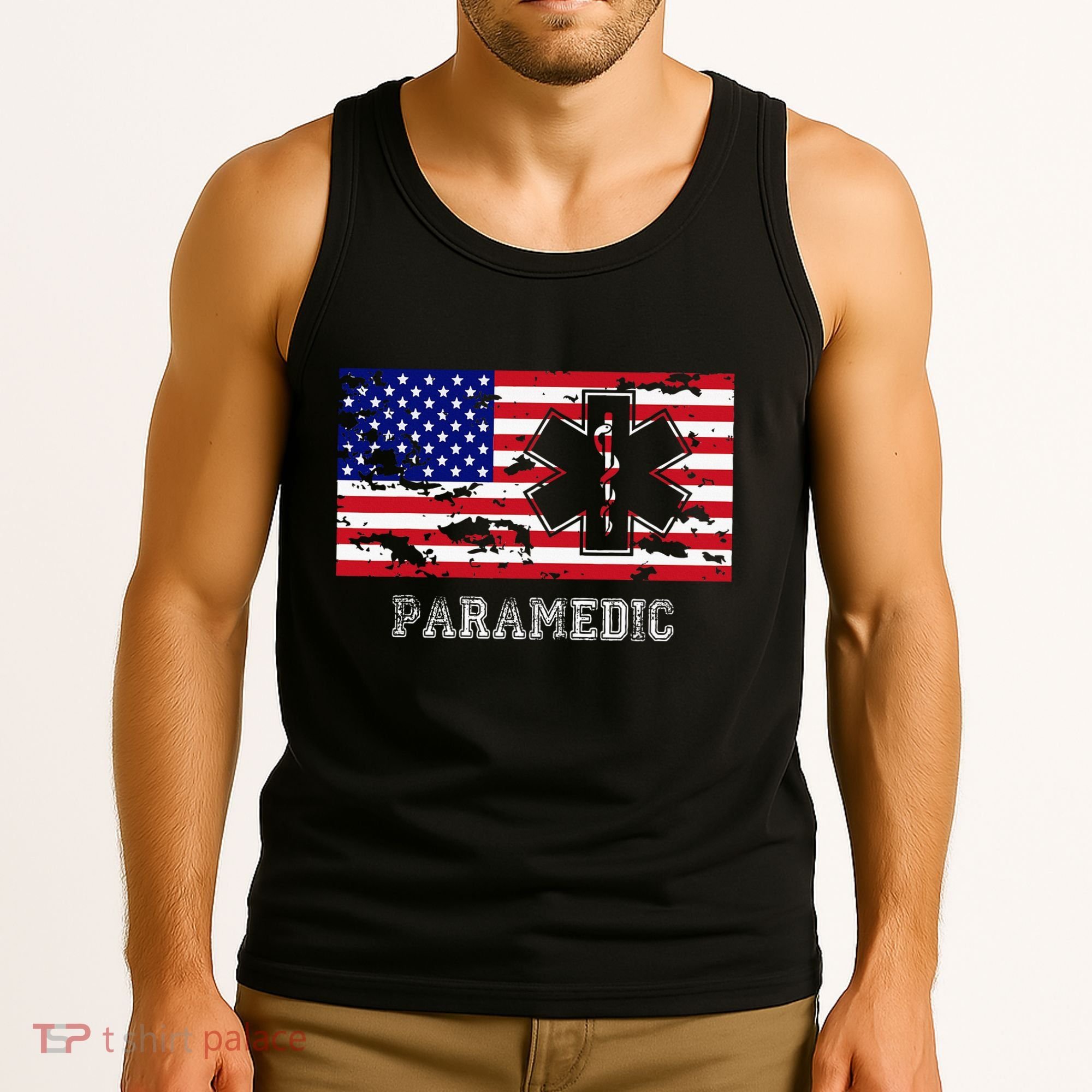 Paramedic Usa Flag Tank Top