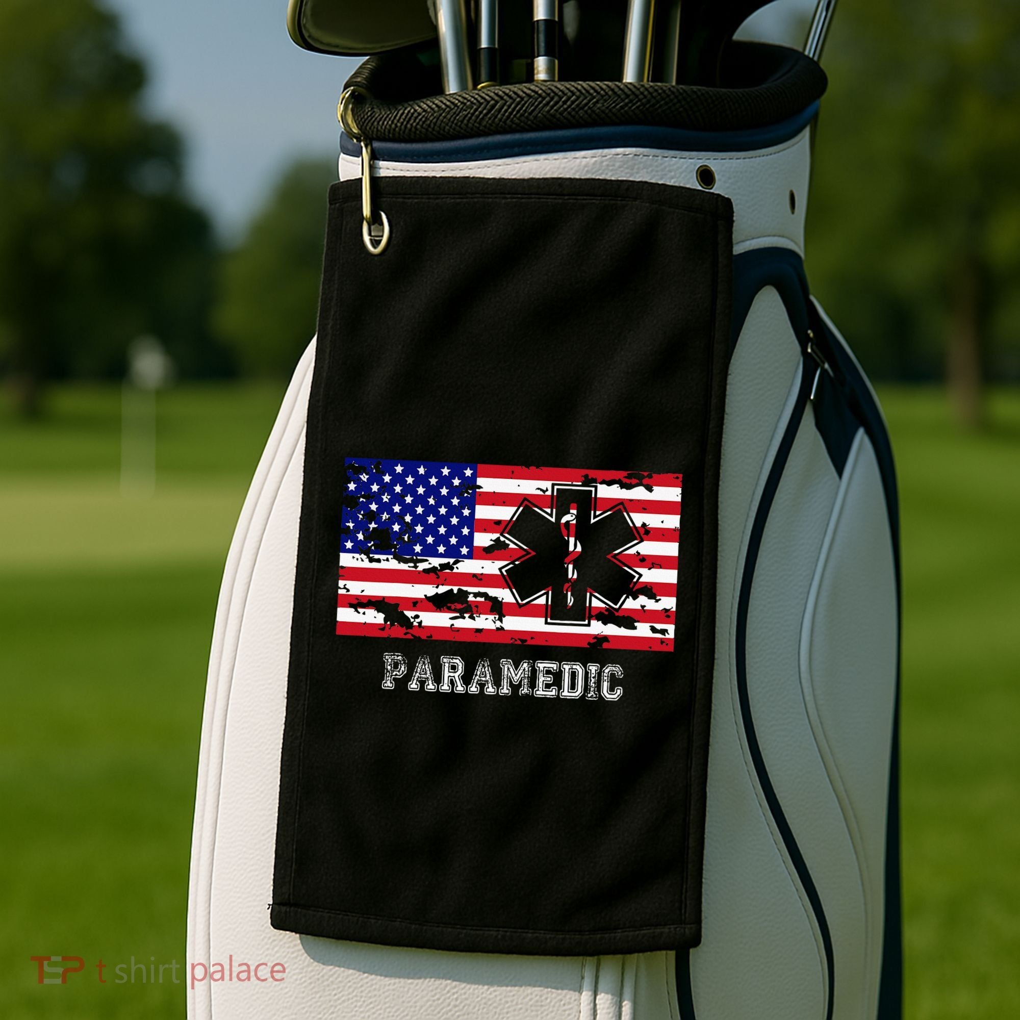 Paramedic Usa Flag Golf Towel