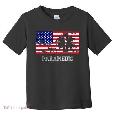 Paramedic Usa Flag Toddler T-Shirt