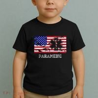 Paramedic Usa Flag Toddler T-Shirt thumb 2