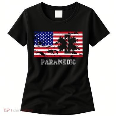 Paramedic Usa Flag Women's T-Shirt