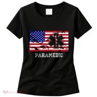 Paramedic Usa Flag Women's T-Shirt thumb 0