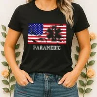 Paramedic Usa Flag Women's T-Shirt thumb 2