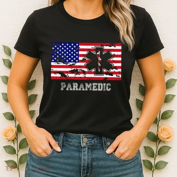 Paramedic Usa Flag Women's T-Shirt