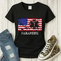 Paramedic Usa Flag Women's T-Shirt thumb 3