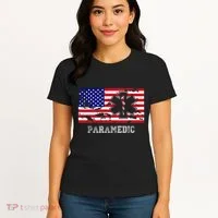 Paramedic Usa Flag Women's T-Shirt thumb 4