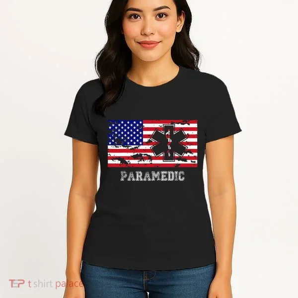 Paramedic Usa Flag Women's T-Shirt