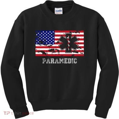 Paramedic Usa Flag Kids Sweatshirt