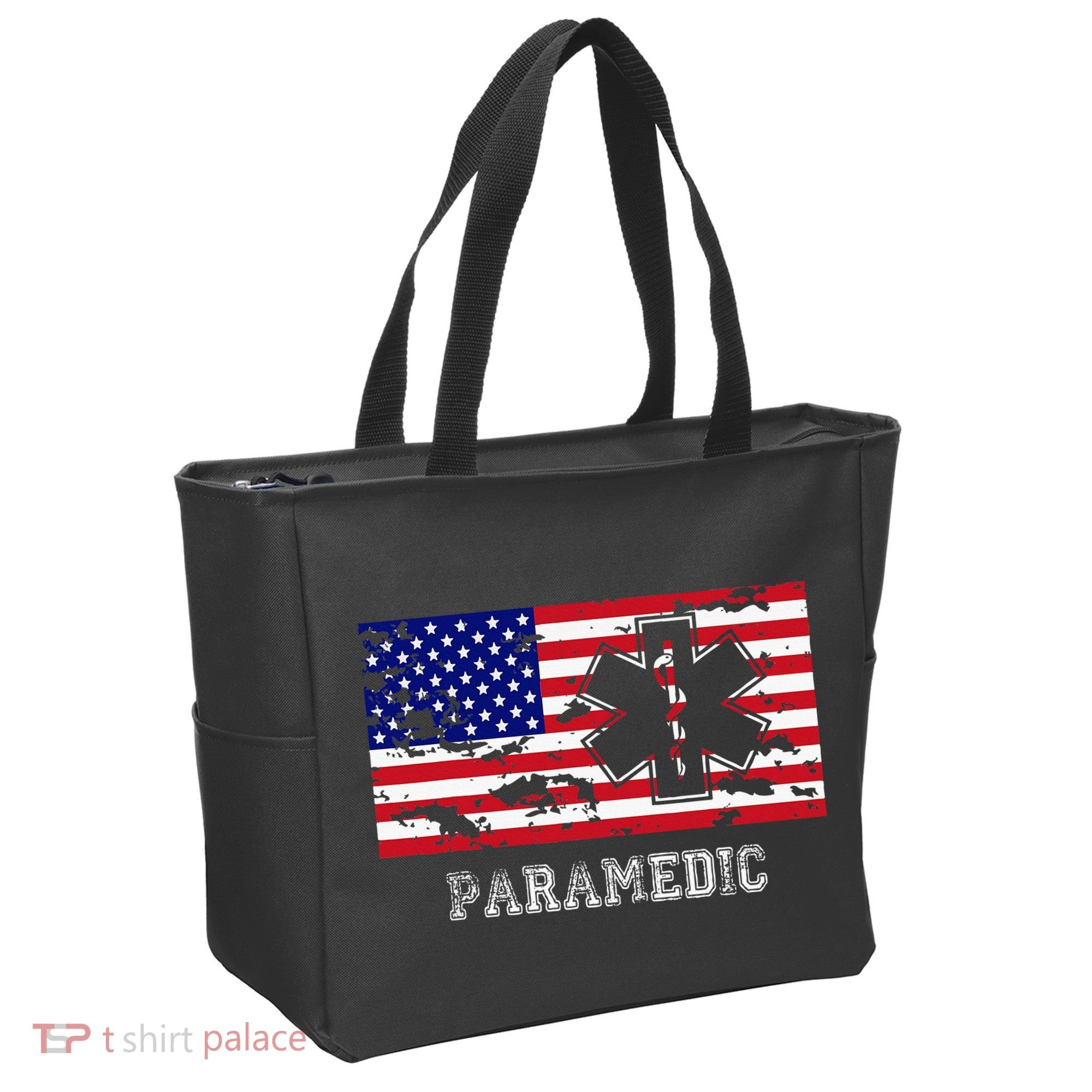 Paramedic Usa Flag Tote Bag