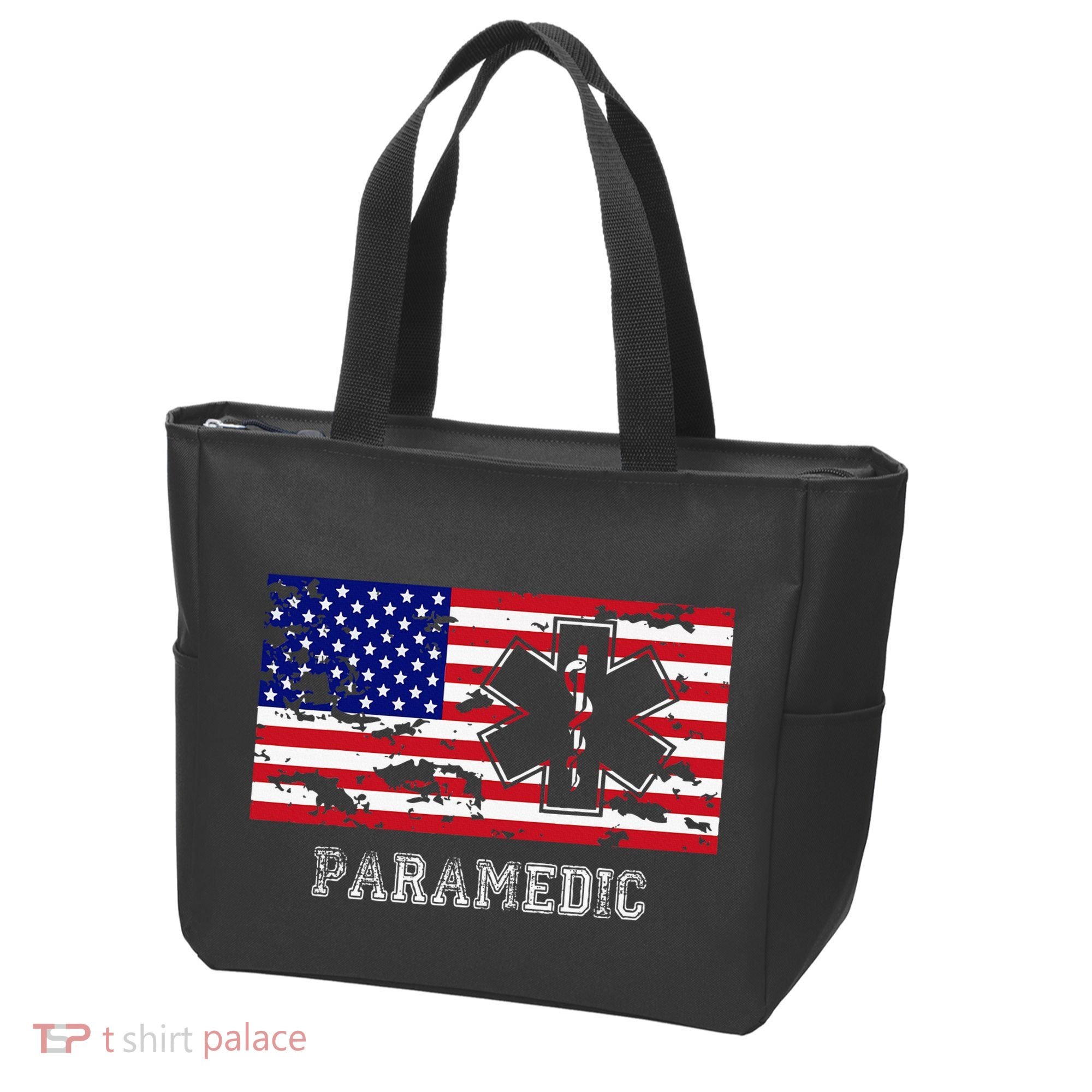 Paramedic Usa Flag Tote Bag