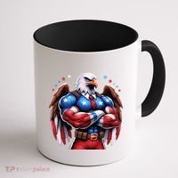 Patriotic Us Flag Patriotic Eagle July Usa American Flag Coffee Mug thumb 1
