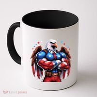 Patriotic Us Flag Patriotic Eagle July Usa American Flag Coffee Mug thumb 0