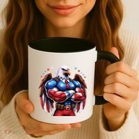 Patriotic Us Flag Patriotic Eagle July Usa American Flag Coffee Mug thumb 3