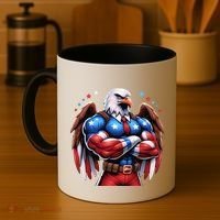 Patriotic Us Flag Patriotic Eagle July Usa American Flag Coffee Mug thumb 4