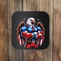 Patriotic Us Flag Patriotic Eagle July Usa American Flag Coaster thumb 0