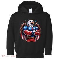 Patriotic Us Flag Patriotic Eagle July Usa American Flag Toddler Hoodie thumb 0