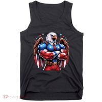 Patriotic Us Flag Patriotic Eagle July Usa American Flag Tank Top thumb 0