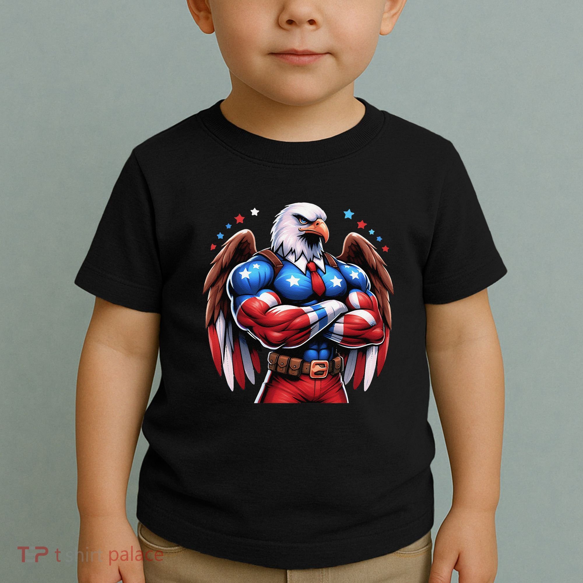 Patriotic Us Flag Patriotic Eagle July Usa American Flag Toddler T-Shirt