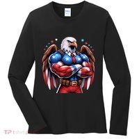 Patriotic Us Flag Patriotic Eagle July Usa American Flag Women's Long Sleeve Shirt thumb 0