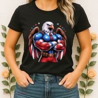 Patriotic Us Flag Patriotic Eagle July Usa American Flag Women's T-Shirt thumb 2