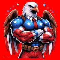 Patriotic Us Flag Patriotic Eagle July Usa American Flag Santa Hat thumb 1
