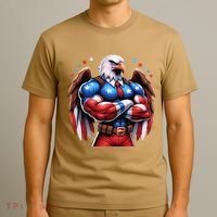 Patriotic Us Flag Patriotic Eagle July Usa American Flag T-Shirt thumb 3