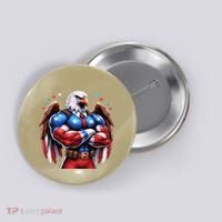 Patriotic Us Flag Patriotic Eagle July Usa American Flag Button thumb 0