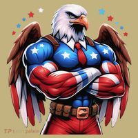 Patriotic Us Flag Patriotic Eagle July Usa American Flag Mousepad thumb 1