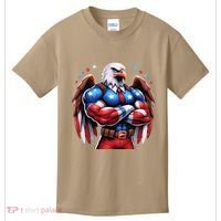 Patriotic Us Flag Patriotic Eagle July Usa American Flag Kids T-Shirt thumb 0