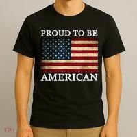 Patriotic USA Flag Proud To Be American 4th Of July Funny T-Shirt thumb 3