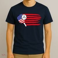 Pickleball US Flag American Patriotic Pickleball 4th Of July T-Shirt thumb 3