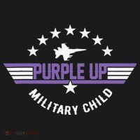 Purple Up For Military Flag Military Child Month Women's Hoodie thumb 2